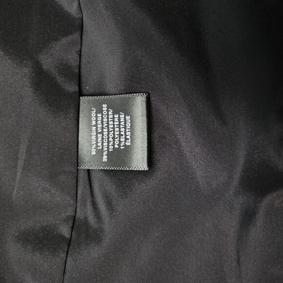 Lafayette 148 New York Blazer Jacket Womens Size 6 Wool Blend Black Micro Dot - Picture 4 of 13